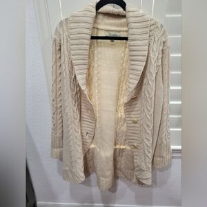 Cabela Cozy Cream Cable Knit Sweater